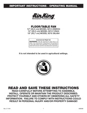 AirKing 9214 1VN44 Operating Manual