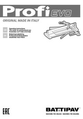Battipav PROFI EVO 61000EV Operating Instructions Manual