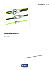 Stahl 8177/1-8-D12 Operating Instructions Manual