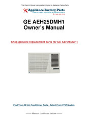 GE AEM25 Series Owner's Manual And Installation Instructions