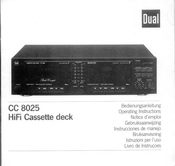 Dual Studio Concept CC 8025 Operating Instructions Manual