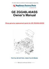 GE Monogram ZGG48L40ASS Use And Care Manual