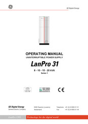 GE LanPro 31/20 kVA Operating Manual