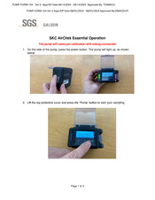 SKC AirChek ESSENTIAL Operation