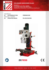 HOLZMANN MASCHINEN ZX7050 Operating Manual