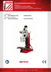 HOLZMANN MASCHINEN ZX7045 Operating Manual