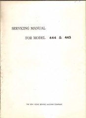 Janome 445 Servicing Manual
