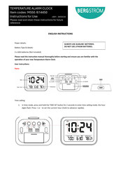 Bergstrom M550 Instructions For Use Manual