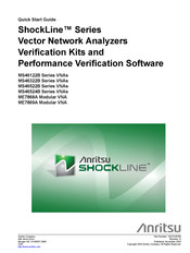 Anritsu Company ShockLine ME7869A Quick Start Manual