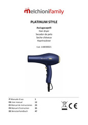 Melchioni PLATINUM STYLE 118030021 User Manual