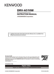 Kenwood DRV-A510W Instruction Manual