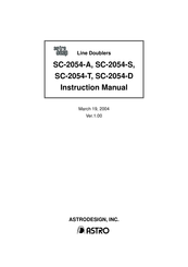 ASTRO SC-2054-D Instruction Manual