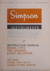 Simpson Electric 2755 Instruction Manual