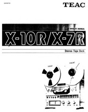 Teac X-10R Owner's Manual