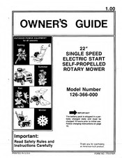 MTD 366 Owner's Manual