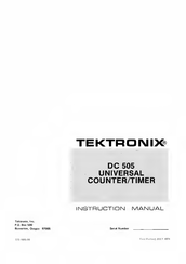 Tektronix DC 505 Instruction Manual