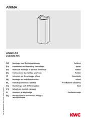KWC 213.0670.776 Installation And Operating Instructions Manual