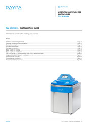 Raypa TLV-110-6K-220M Installation Manual