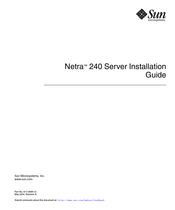 Sun Microsystems Netra 240 Installation Manual