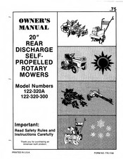 MTD 122-320-300 Owner's Manual