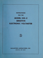 Ballantine 300-E Instructions Manual