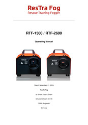 Smoke Factory ResTra Fog RTF-2600 Operating Manual