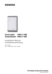 Siemens AR6111-MX Installation Manual