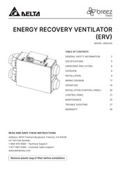 Delta breez Fresh VEB120S Instructions Manual