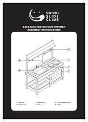 Swing Slide Climb BACKYARD BISTRO MUD KITCHEN Assembly Instructions Manual