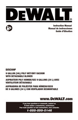 DeWalt DXV209P Instruction Manual