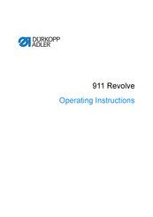DURKOPP ADLER 911 Operating Instructions Manual