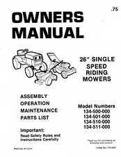 MTD 134-501 -000 Owner's Manual
