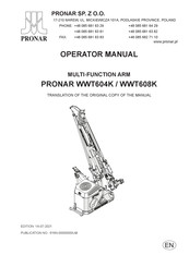 PRONAR WWT604K Operator's Manual