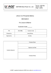 DEFORD New Power Li+AGE DCU100BL Manual