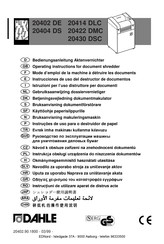 Dahle 20430 DSC Operating Instructions Manual
