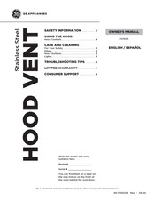 GE UVI1036SRSS Owner's Manual