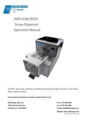 Delta Regis DRFF-835C Series Operation Manual