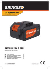 BRUKSBO LX system 20V CDA1181 Original Instructions Manual