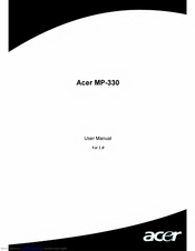 Acer MP-330 User Manual