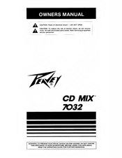 Peavey CD MIX 7032 Owner's Manual