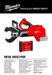 Milwaukee M18HCC75R-502C Original Instructions Manual