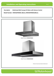 ROBINHOOD RHWC60TBWDC Installation And Operating Instructions Manual