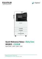FujiFilm Apeos C3067 Quick Reference Notes