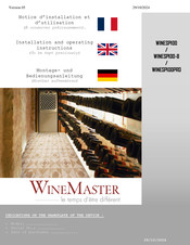 WINEMASTER WineSP100-8 Installation And Operating Instructions Manual