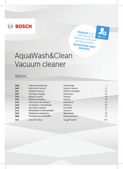 Bosch AquaWash&Clean BWD421PET Instruction Manual