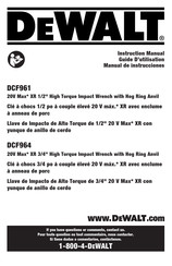 DeWalt DCF961GH1 Instruction Manual