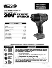 Matco Tools MCL2038BIG Manual
