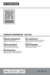 Parkside PAS 4 D6 Operation And Safety Notes