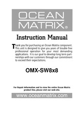 Ocean Matrix OMX-SW8x8 Instruction Manual