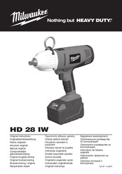 Milwaukee HD28IW-0X Original Instructions Manual